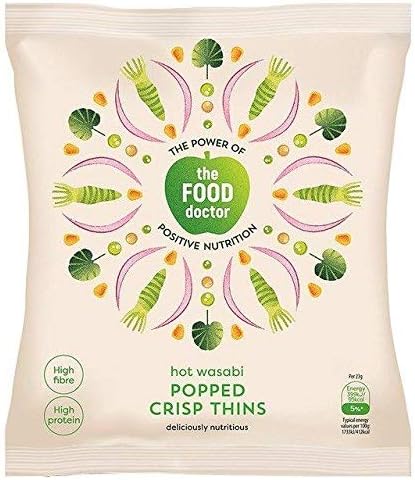 The Food Doctor | Hot Wasabi Crisp Thins | 10 X 23G