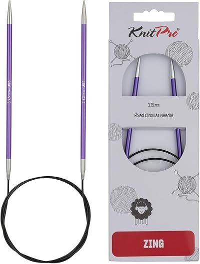 KnitPro Zing Fixed Circular Needles 40in 100cm 3.75mm