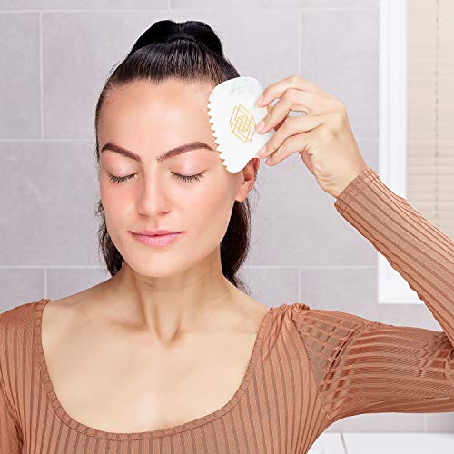 ILLUMINA BEAUTY Gua Sha Facial Tool, Unique 4-Edge Guasha Tool For Face, Jade Gua Sha Stone, Lymphatic Drainage Face… - Image 4