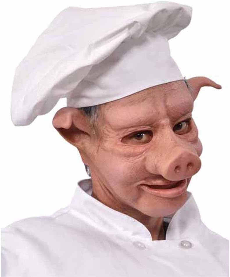 Zagone StudiosBBQ Chef Pig Halloween Mask & Hat