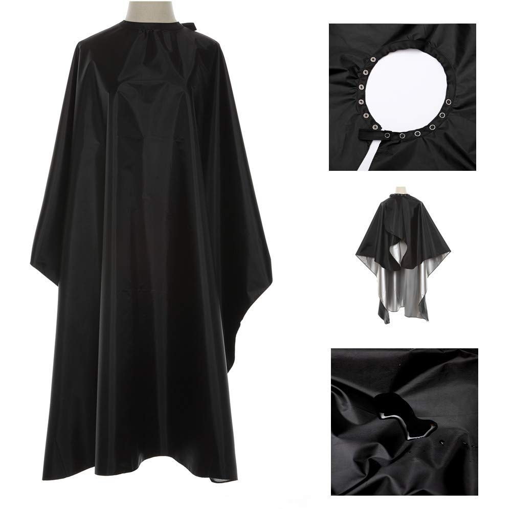 Yamde Nylon Waterproof Professional Barber Cape with Snap Closure Salon Cape ，hair cutting cape ，haircut Cutting Hair Beard Hairdressing Cape ，Anti-Static Stain Resistant Apron- 63 x 55 inch : Beauty