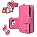Samsung Galaxy S8 Wallet Case,CORNMI PU Leather Case with 11 Card Slots+ 1 mirror, Wristlet +Shoulder Strap, Detachable Magnetic Protective Case for Samsung Galaxy S8 5.8inch (S8-Red)