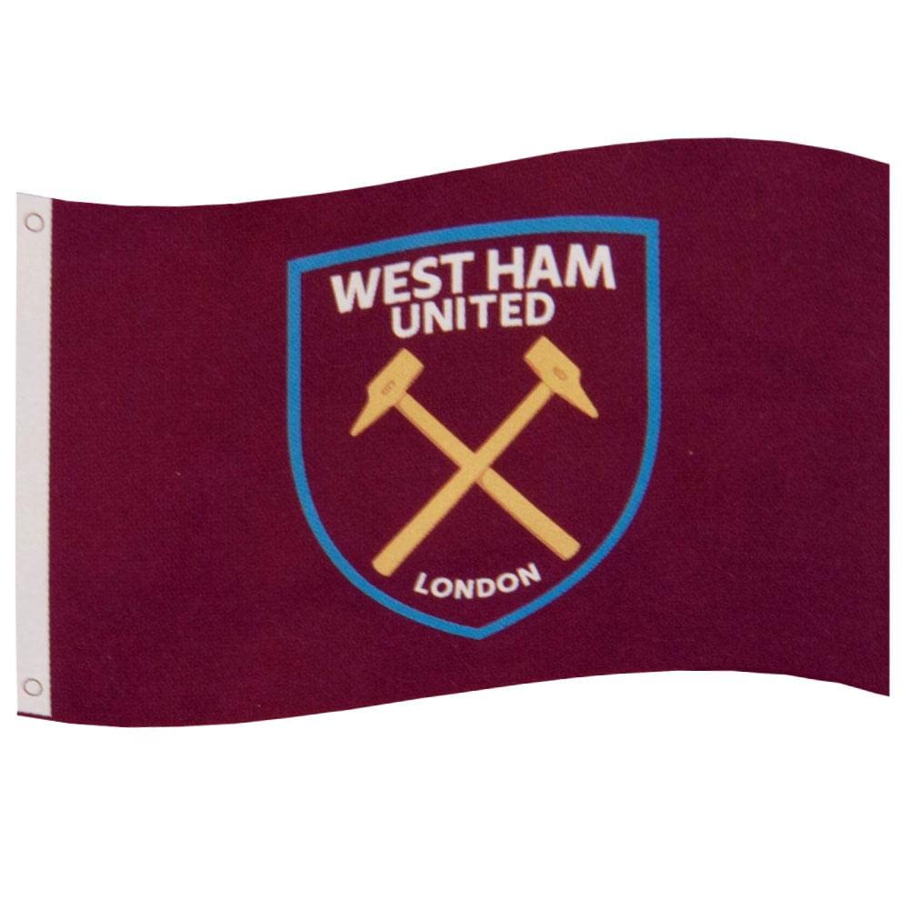 West Ham United FC Claret and Blue Flag 91.44 cm x 152.4 cm Weather Resistant Sports Events