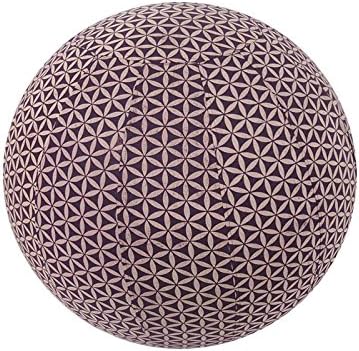 65cm Exercise Ball Cover, yoga ball cover, balance ball cover, birthing ball cover, 100% cotton - Merlot Flower of Life