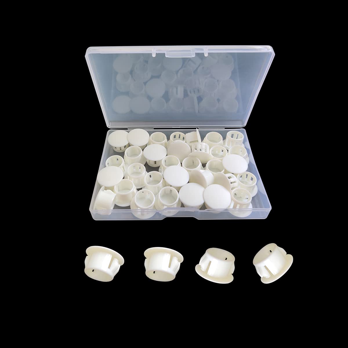 Photo 1 of 30 Pcs White Hole Plugs 13mm (1/2") Plastic Hole Plugs, Plastic Plug for Holes (White)