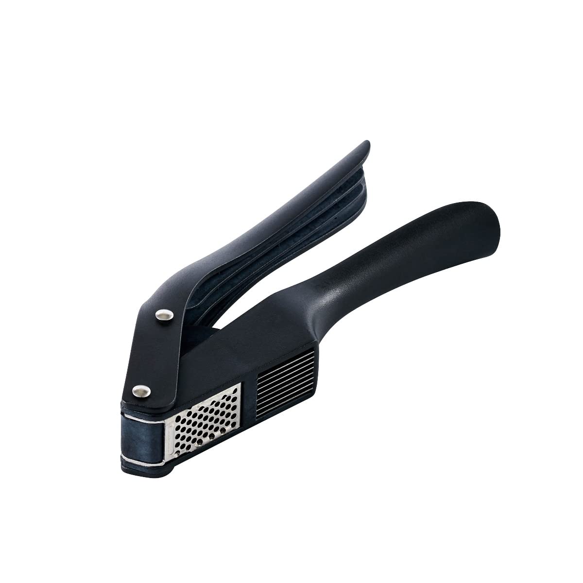 Mastrad 2-in-1 Stainless Steel Garlic Press Garlic Press Cutter and Crusher - for Fine Cutting and Pressing Garlic - Space Saving and Dishwasher Safe