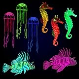 8 Pieces Luminous Aquarium Decorations Fake Fish