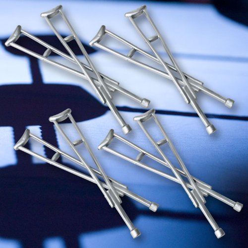 Set of 4 Pairs of Crutches for WWE Wrestling Action Figures