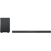 Philips TAB6200 2.1 Channel Soundbar with Wireless Subwoofer, Dolby Atmos, DTS Virtual:X, 240W Surround Sound, HDMI eARC, Bluetooth 5.3 with LE Audio, Roku TV Ready, Ultra-Slim Design, Wall Mountable