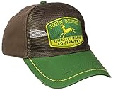 John Deere Men's Mesh Front Logo Patch Cap Green One Size
