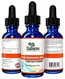 Salvere Hyaluronic Acid Serum (60ML/2OZ) High Grade Quality Anti-Aging Serum Will Reduce Fine Lines, Wrinkles & Discoloration & Will Plump & Hydrate Dull Facial Skin - Double Size Most Other Bottles