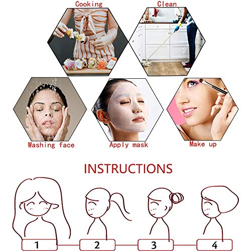 Women Waterproof Shower Cap Bath Cap for Hair Gutsdoor 4 PACK Double Layer Shower Hat Designed for all Hair Lengths and Thicknesse.