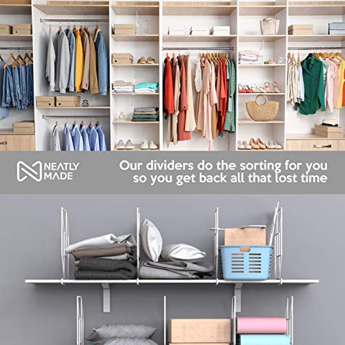 Neatly Made Shelf Dividers for Wood Shelves 8Pack Sturdy and
