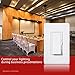 [10 Pack] Dimmer Switch, Single Pole or 3-Way, 600W, LED And Incandecent, White (WALLPLATES NOT INCLUDED)