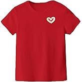 SHENHE Women's Graphic Print Crew Neck Short Sleeve Regular Fit T-Shirt Casual Top Red X-Small