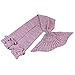 Mermaid Tail Blanket for Kids, OKAYSHOP Crochet Knitting Handcraft Sleeping Bag For Girls, All Seasons Warm Sofa Living room blanket, 135cmX65cm(53