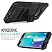 Galaxy S7 Edge Case, MoKo Shock Absorbing Hard Cover Ultra Protective Heavy Duty Case with Holster Belt Clip + Built-in Kickstand for Samsung Galaxy S7 Edge 5.5 Inch - Black (NOT FIT Galaxy S7)