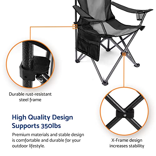 Coastrail Outdoor Padded Folding Camping Chair Quad Arm Chair Lawn
