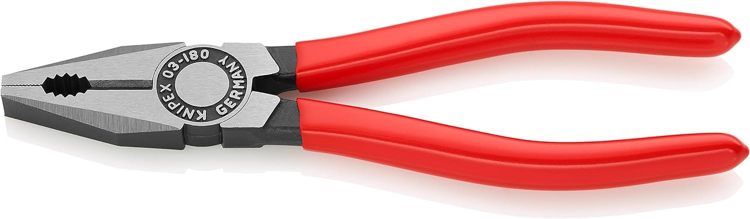 KNIPEX Combination Pliers with Plastic Coating 180 mm, 03 01 180 EAN