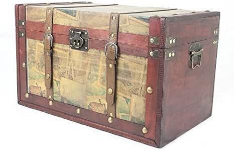 Baúl de almacenamiento de madera, tamaño grande: Amazon.es: Hogar