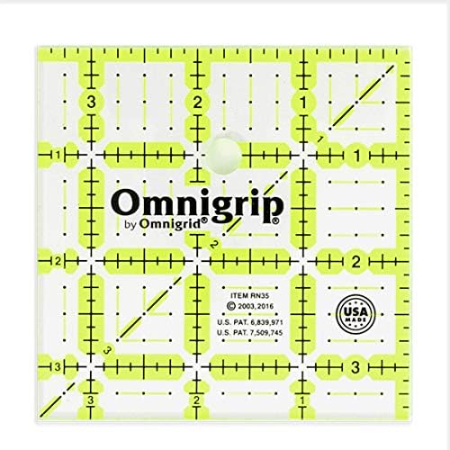 Omnigrid Omnigrip Ruler, 3½" x 3½", Green Pricepulse