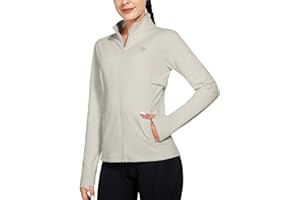 baleaf Women's Fleece Running Jacket Water Resistant Full Zip Winter Cold Weather Gear Thermal Cycling Workout Jackets