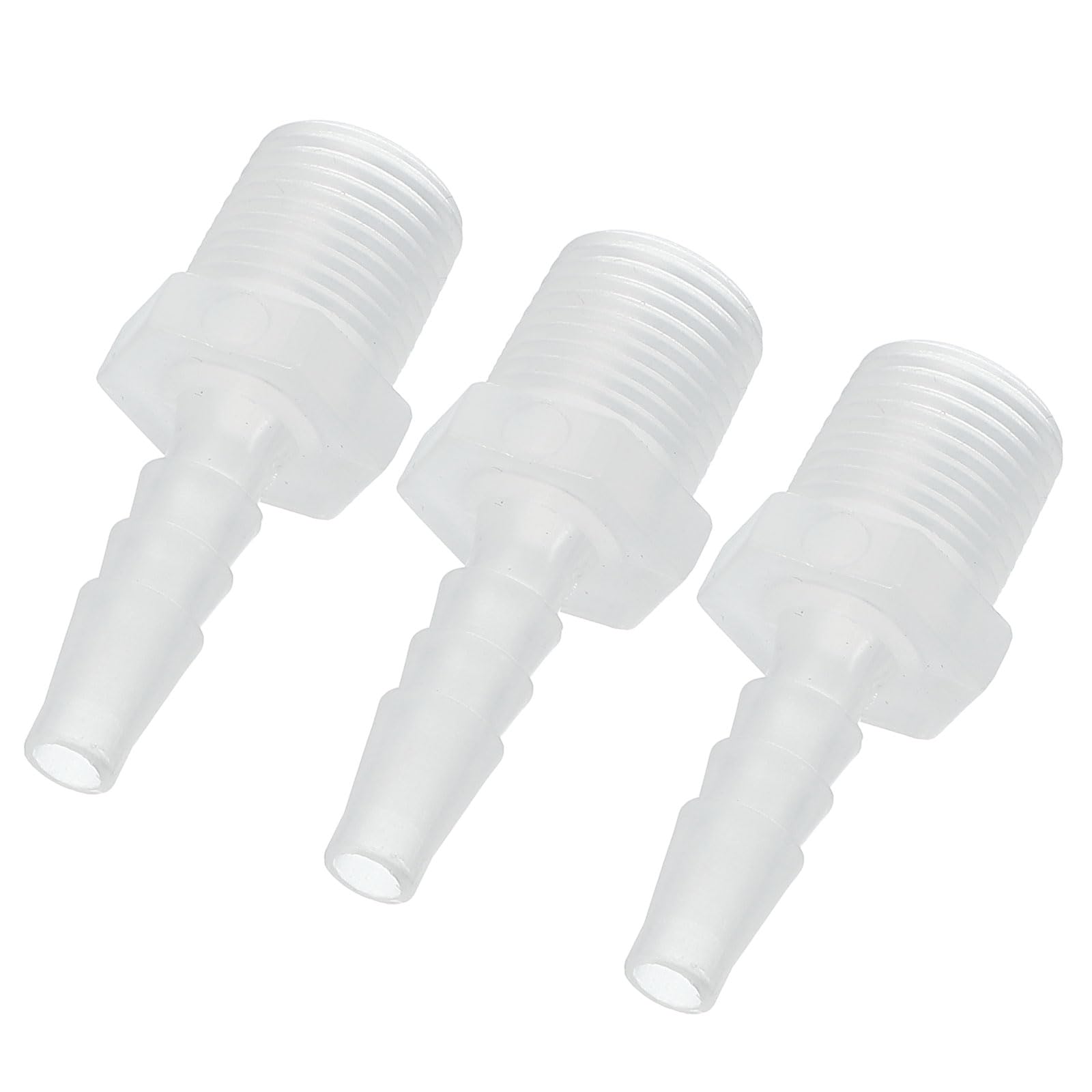 PATIKIL 1/4" Barb x 3/8" G Male Connector, 3 Pcs Plastic Hose Barb Fitting Industrial Hose Barb to Pipe Fitting Connects for Water Liquid Air Fuel