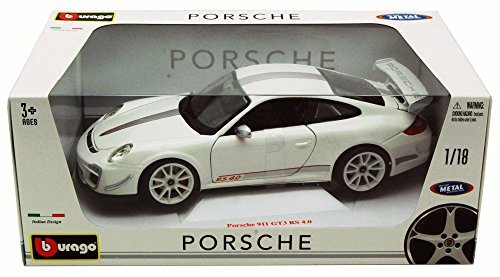 Porsche 911 GT3 RS 4.0, White - Bburago 11036 - 1/18 scale Diecast Model Toy Car