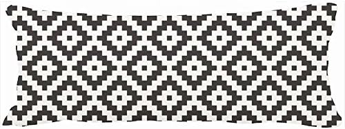 Decorative Body Pillows Mayan Brick Knit Monogram Black White Pattern Unique Design Home Decor Pillow Case Cover 20-Inch x 54-Inch Custom Sofa Cotton Cushion Pillowcases