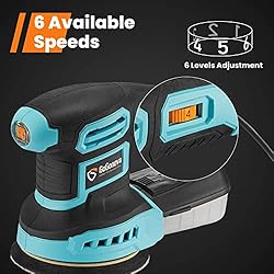GoGonova 3.0A (360W) Orbit Sander, 6 Speeds Random