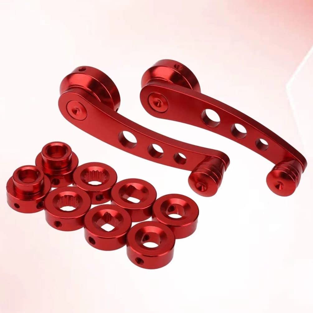 Photo 1 of SENTOP 2PC Universal Window Crank Handle, Aluminum Car Window Opener Handle Kit, Replacement Winder Crank Kit for Auto Vehicle (Red)