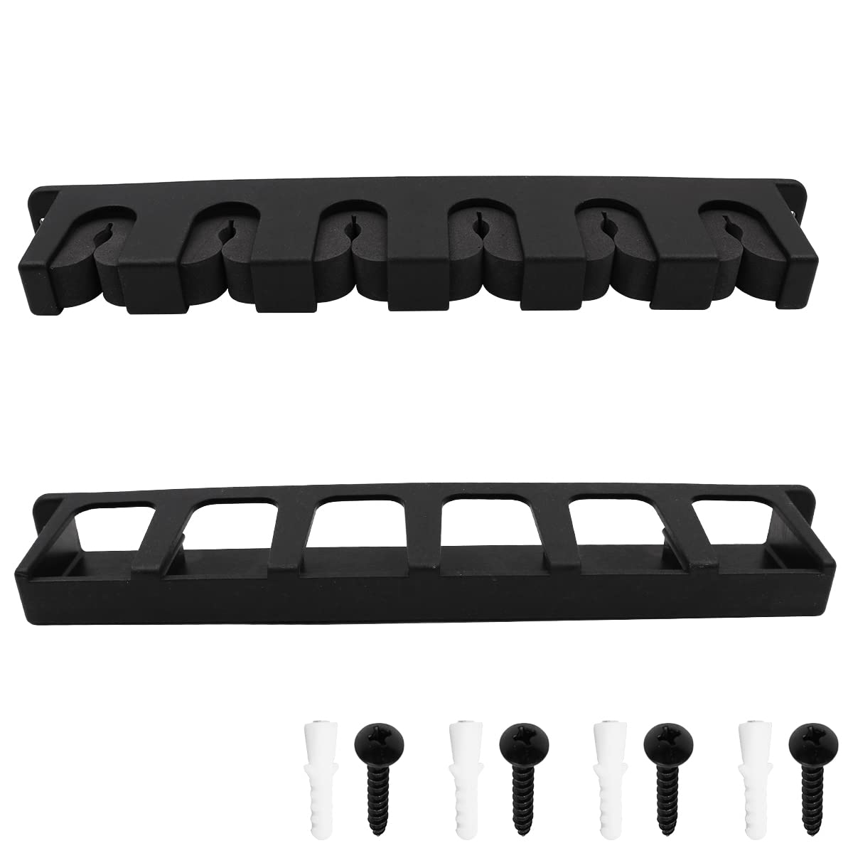 VOANZO 13.6 Inches Vertical Rod Holders Wall Mounted Fishing Pole Holder Fishing Rod Holders for Garage Store up to 6 Rods