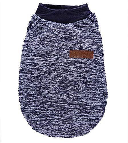 Dog Sweater for Small Medium Large Dog or Cat, Warm Soft Pet Clothes for Puppy, Small Dogs Girl or Boy, Dog Sweaters Shirt Jacket Vest Coat for Winter Christmas (XL, Grey+Navy+Blue)