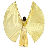 Dance Fairy Opening Belly Dance Isis Wings,Golden(No Sticks)