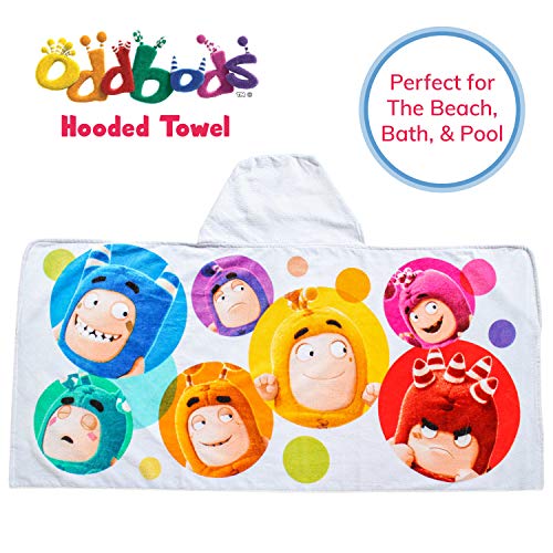 Oddbods Hooded Beach, Bath and Pool Towel Cotton Hooded Towel for