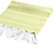 Cacala 100% Turkish Cotton Kitchen Tea Towels, Highly Absorbent Luxury Soft Quick Drying Dish Towel with Hanging Loop for Gym, Yoga, Bath, Sports, Cleaning and Kitchen (23 x 36), Light Yellow