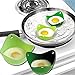 4 pack Egg Poacher, CLKjdz Silicone Egg Poacher Cups Pods BPA Free Poached Egg Maker Set for Pot, Pan, Microwave - Dishwasher Safe