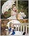 Coxeer Handmade Umbrellas for Bridal Bridesmaid Wedding Decoration, Beige