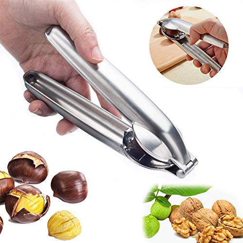 OZMI Chestnut Clip, 304 Stainless Steel Nut Cracker Sheller Walnut Pliers, Metal Nut Opener Plier, Kitchen Tools Multifunctional Chestnut Opener Nut Walnut, Kitchen Utensils Dried Fruit Opener, 1Pack