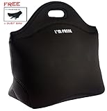 XLarge XThick Insulated Lunch Bag-Premium Neoprene Tote with Shoulder Strap-13x14.5x6.5