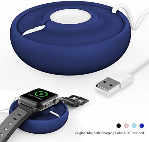 Apple Watch Charging Dock Station Cradle Holder Charger Stand For iWatch Series 3 / Series 2 / Series 1 /Nike+/ 42mm / 38mm (Dark Blue)