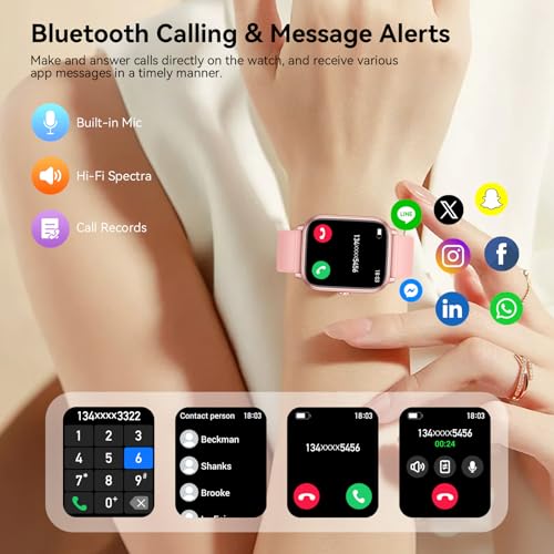 Smart Watches for Women, 20 Days Battery Smart Watch Answer Dial Call Smartwatch 1.83" Fitness Trackers with Heart Rate/Sleep/Fitness Monitor IP68 Waterproof Activity Tracker for Android iOS Watch