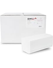 Semy top Asciugamano di carta, piegatura ZZ, 24 x 21 cm, 2 veli, Bianco Brillante, confezione da 3200