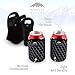Nordic By Nature Big Insulated Extra Large Neoprene Lunch Box Tote Bag Set: Tote + Bottle Sleeve +2 Can Insulators | 13,5” | Reusable | Washable | Great for Lunchbox & Snacks | Black Metal Design