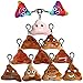Poop Emoji Keychain Plush Toy Mini Kids' Pillow Set, Emoticon Key Chains Pendant Decoration Backpack Clip, Birthday Party Supplies Favor for Boy and Girl, Novelty Gift Student Prizes, 2.4 Inch 12 Pack