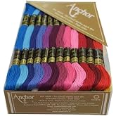 Cotton Hand Embroidery Floss, Embroidery Thread, Cross Stitch Thread, Anchor Threads Floss/Skeins Rainbow Color (Pack of 25 Skeins)