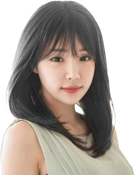 Amazon ネモフィオール フルウィッグ ファッションウィッグ セミロング 小顔効果 アジャスター付き 耐熱 レディース ブラック フリー フルウィッグ 通販