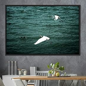 signwin Framed Canvas Wall Art Flying Together Birds...