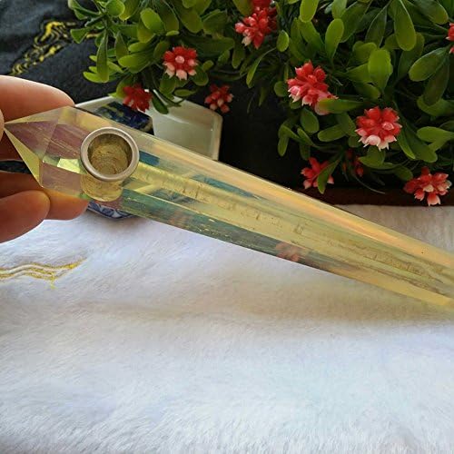 Long Yellow Natural Crystal Quartz Point Wand Gemstone Healing 3PCS Metal Filters about 7 inches