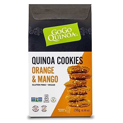 GoGo Quinoa Wheat, Corn and Egg Free Orange & Mango Essence Cookies, With Exotic Aroma and Fruity Taste Notes 13.96 oz